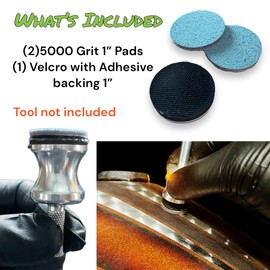 LiME LiNE Replacement 5000 grit Pads for LiME LiNE Leaf Spin Tool for Jeweling, Spinning, Engine Turning Silver, Gold, Copper or Variegated Leaf (1" Replacment Pads)