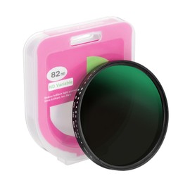 PATIKIL 82mm ND Filter, Variable ND Lens ND2-ND400 Adjustable Neutral Density Filter Slim Optical Glass with Cap for Camera Lens Video Vlog Portrait Photography, Black