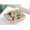 6 Packs Large Plastic Storage Tray Baskets with Handles for