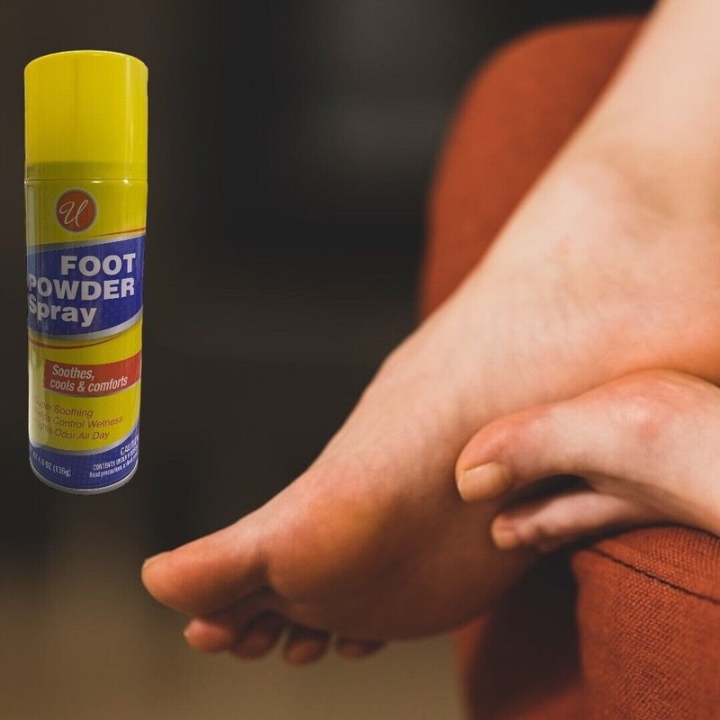 U Foot powder spray soothes, cools & comforts fights odor