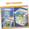 STOBAZA 2pcs Foldable Kitchen Trash Bag Holder Wall Mounted Rack