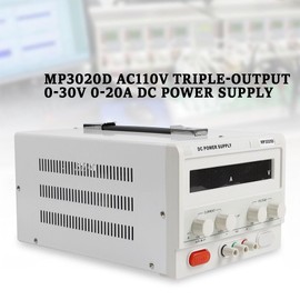 CNCEST MP3020D AC110V 30V/20A DC Power Supply, Variable DC Power Supply Lab Bench Power Supply Adjustable Power Supply with Coarse and Fine Adjustments