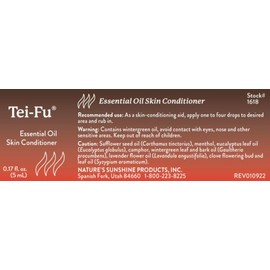 Tei Fu Essential Oil, .17 fl. Oz. | Pure Essential Oil Blend to Alleviate Minor Aches and Pains, Open Sinuses, and Relieve Headaches