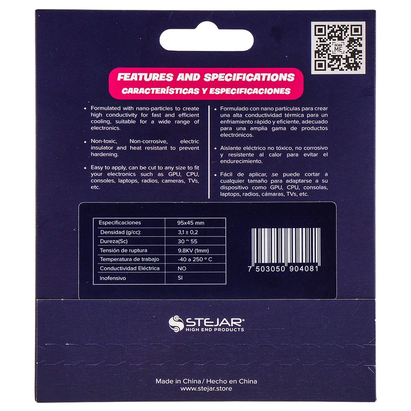 Stejar Thermal Pad Almohadilla térmica de conducción de Calor 95