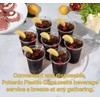 Pokanic Plastic Clear Cups 16 oz with Lids and Straws