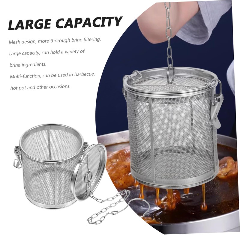 OHPHCALL Stainless Steel Seasoning Strainer Leak Infuser Basket for Tea