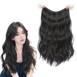 HAPVITAL Hair Extension, One-touch Color Extension, 19.7 inches (50 cm), Synthetic Hair, Inner Color, Hair Extension, Long, Straight, Cosplay, Heat Resistant, Korean Style, Easy to Install, Collar and Leg Wig, Hair Volume, Party, Fashion, Shower, One-tou