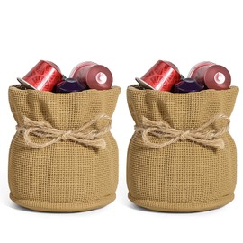 2 Pack Candy Bowl for Office Fall Table Decor Key Bowl for Entryway Table Fall Candy Dish Plant Pots Indoor Flower Pots for Indoor Plants (Linen)