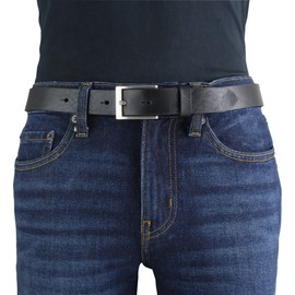 BELTINGER Extra Length Belt for Men Made of Full Cowhide Leather 3 cm Leather Belt with Silver Belt Buckle 30 mm High-Quality Suit Belt, Brown, silver