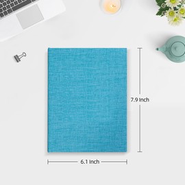 Mublalbum Small Photo Album 2 Pack, Blue, Linen Cover, Holds 52 Vertical 5x7 Photos