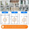 Ranbo No-Drill Double Glass Door Lock with Key for Swing