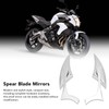 Motorcycle Spear Blade Mirrors 180 Degree Adjustable Rear View Side