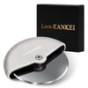 Love-KANKEI Pizza Cutter, For Home, Office, Camping, Rotating, Durable, Compact