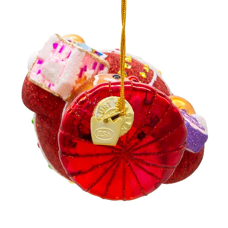 Kurt Adler 6-Inch Bellissimo Glass Gingerbread Ornament