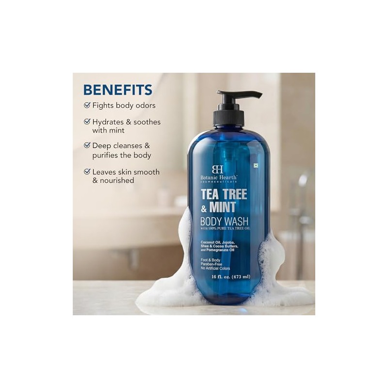 Botanic Hearth Tea Tree & Mint Body Wash & Shower