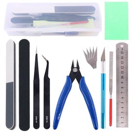 Qovydx 14PCS Gundam Model Kits Tools Gunpla Tool Kit Gundam Moddeler Tool Set Bandai Tools for Basic Hobby Model Car Aircraft Ship Building Assemblng
