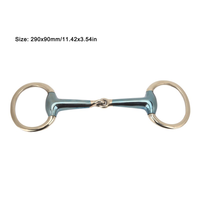 125mm Equine Mouth Snaffle Stainless Steel Electroplated Ring Bit Jointed