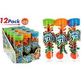 JA-RU Jumbo Jax Toy w/Bouncy Ball (12 Jax Set) Classic Rubber Jacks Vintage Toys for Kids & Adult. Old School Retro Board Games. Party Favor Fidget Pack Pinata Filler Stocking Stuffer. 6569-12p