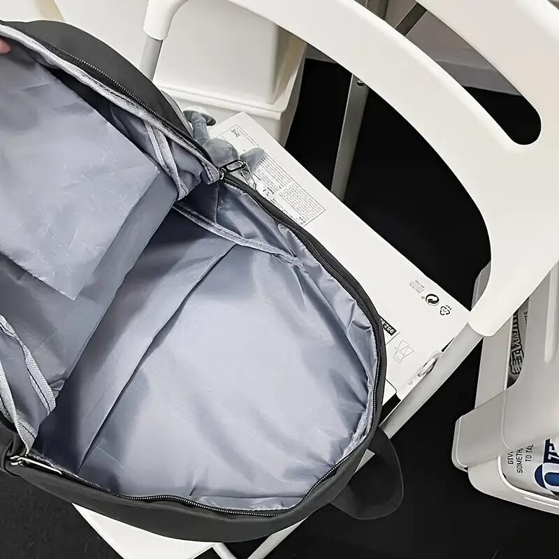 Maxoner Large Capacity Backpack, College School Bookbag, Stylish Simple Canvas