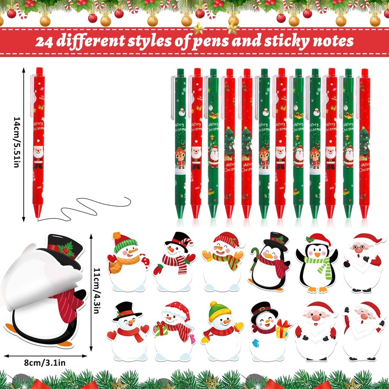 Sticky Notes Christmas, Christmas Ballpoint Pen