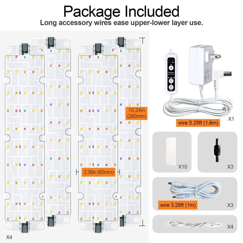 DOMMIA Grow Lights, 40W Linkable Grow Lights for Indoor Plants