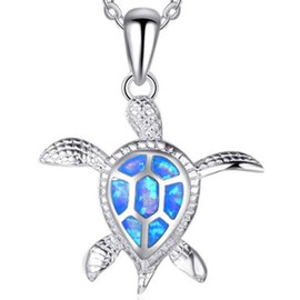 UALGL Mom Gifts Sea Turtle Women Pendant Necklace Health and Longevity Turtle Pendant Necklace Animal Design Jewelry 17.71 inches
