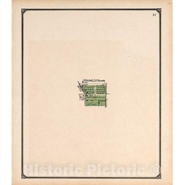 Historic 1907 Wall Map - Standard Atlas of Vigo County, Indiana : Including a plat Book of The Villages, Cities and townships of The County - Youngstown - County of Vigo, Indiana 20in x 24in