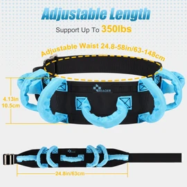 REAQER Gait Belt Transfer Belts for Lifting Seniors Walking and Standing Assist Aid for Bariatric, Elderly, Handicap, Occupational & Physical TherapyCaregiver Nurse Therapist