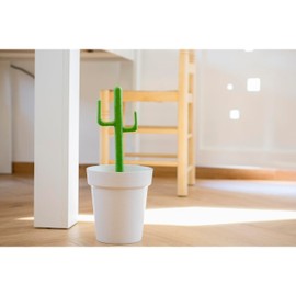 Vigar Cactus Bathroom 3 Liter Trash Bin with Lid, Cactus-Shaped Handle and Removable Inner Bin, Ideal Bathroom Trash Can and Kitchen Trash Can