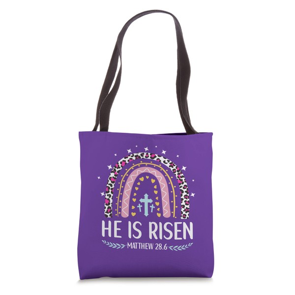 He Is Risen Rainbow Leopard Christian Jesus Happy Easter Day