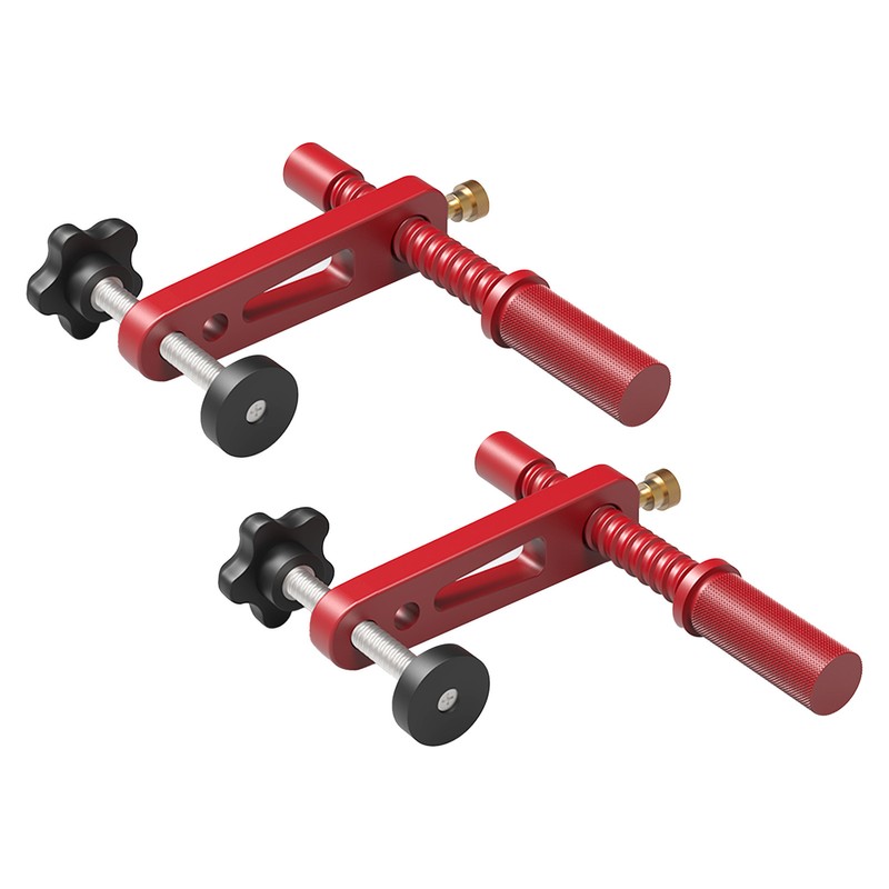 2PCS Bench Dogs Clamp 19mm Red Color Adjustable MFT Table