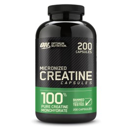 Optimum Nutrition Optimum Nutrition Micronized Creatine Monohydrate Capsules, Keto Friendly, 2500mg, 200 Capsules (Packaging May Vary)
