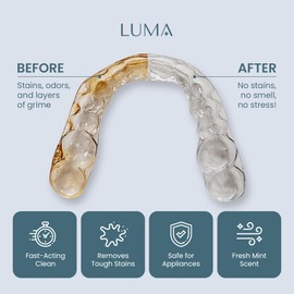 LumaPod DeepClean Tablets for LumaPod C Retainer & Dental Appliance Cleaning Tablets C Mint Formula C Compatible with Ultrasonic Cleaners C For Retainers, Aligners, Dentures & Mouth Guards C 30 Count