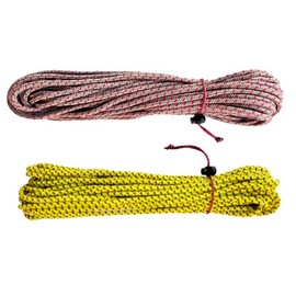 Knotty Rope Set 2 x 12 m in 5 and 6 mm Paracord and Mooring Cord Made of Tear-Resistant Polypropylene, Holds up to 500 kg. For Washing Line, Bushcraft, Tree Trunk, Camping, Survival Outdoor Equipment