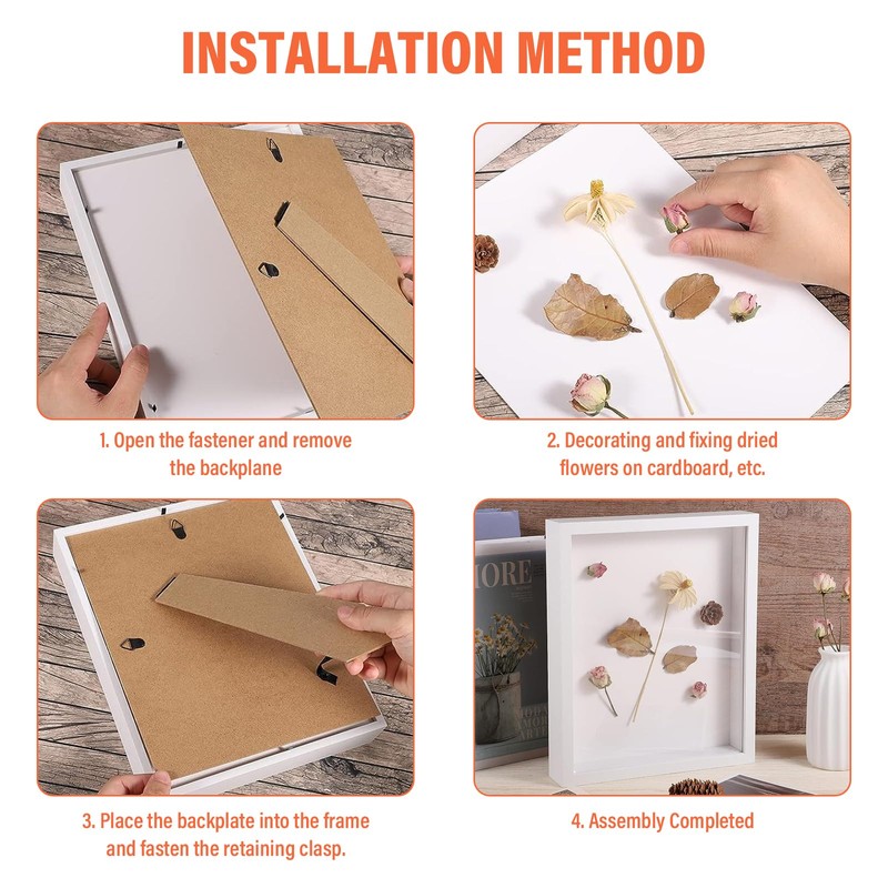 3D Deep Object Frame for Filling, Decorative Wooden Picture Frame,