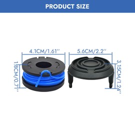 RiseDirectly 10PCS 0.065" 10Ft String Trimmer Line Spool for Bauer 19115C-B 20V Cordless Weed Eater, Compatible with Harbor Freight Includes 8 Spools and 2 Trimmer Caps