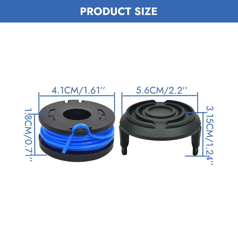 RiseDirectly 10PCS 0.065" 10Ft String Trimmer Line Spool for Bauer
