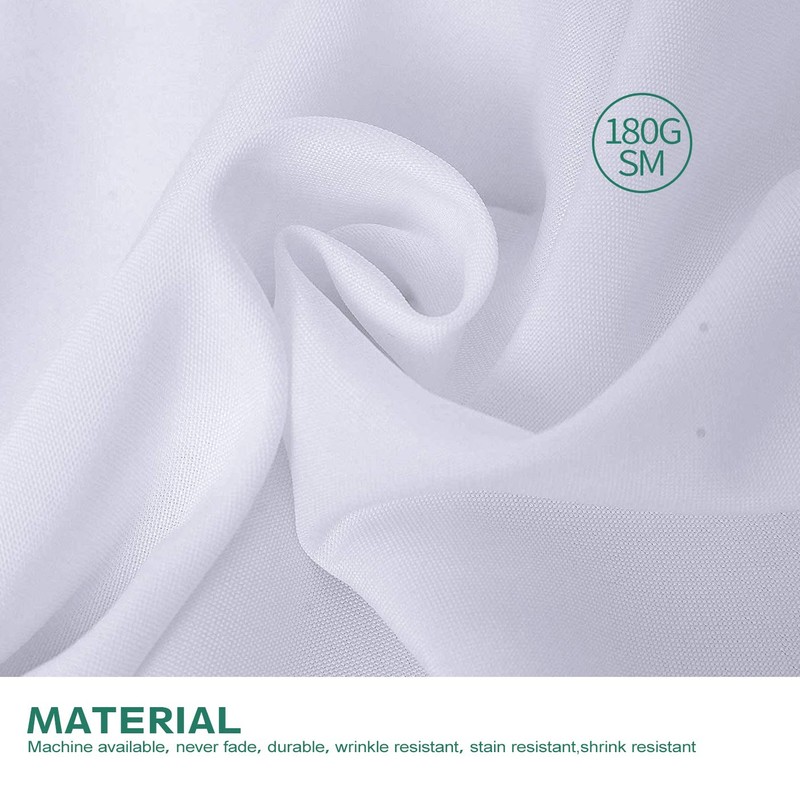 Surmente Tablecloth 90 Inch Round Polyester Table Cloth for Weddings,