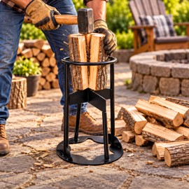 Iron Firewood Splitting Wedge for Home Wood Prep – Portable Manual Log Cutter for Firewood Splitting & Outdoor Use
