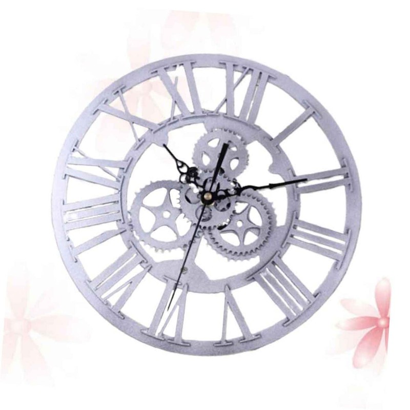 GRIRIW 1Pc Chic Retro Gear Wall Clock Industrial Style Decorative