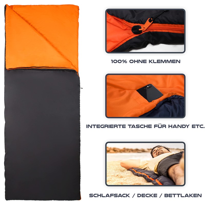 Mountrex® Sleeping Bag - Small Pack Size & Ultralight (730