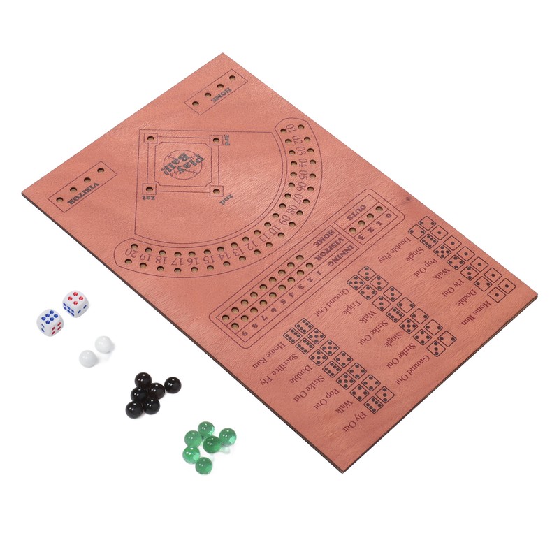 Baseball Dice Board Game Wooden Fun Baseball Battle Table Game