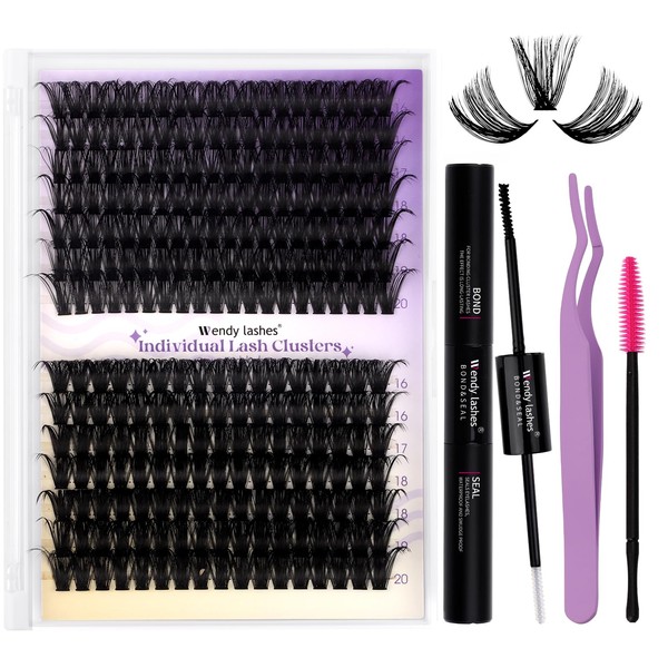 Lash Clusters Kit 60D+80D Cluster Lashes D Curl 0.07 16-20mm
