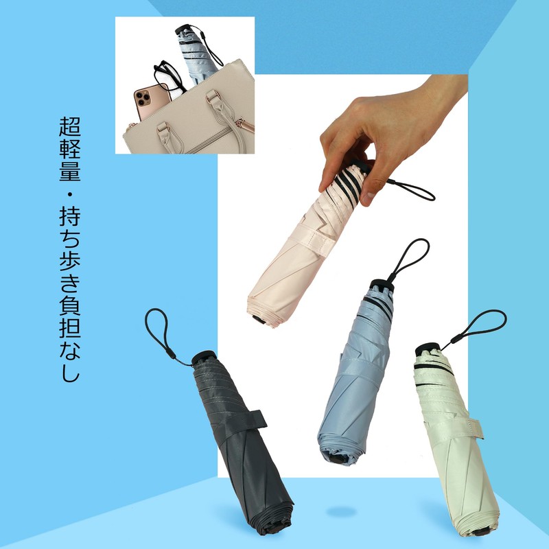 Haomaomao 日傘 折りたたみ傘 レディース コンパクト 125g 超軽量UVカット晴雨兼用 遮光 持ち運びに便利 紫外線遮断