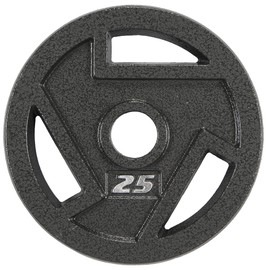 Signature Fitness Cast Iron Plate Weight Plate for Strength Training and Weightlifting, 2-Inch Center (Olympic), 25LB (Single)