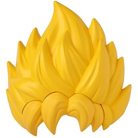 Dragon Ball Super Roleplay Goku Super Saiyan Peluca de Lujo para Niño Disfraz de Goku Original de Bandai (Amarillo)