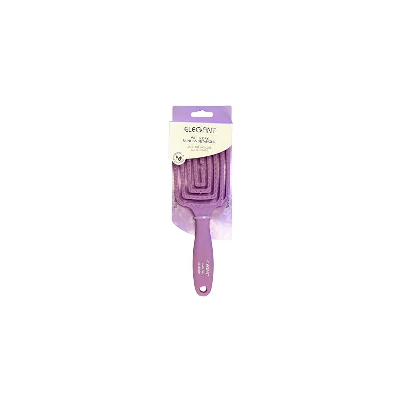 Elegant Wet & Dry Painless Detangler Vented Spiral Hair Brush