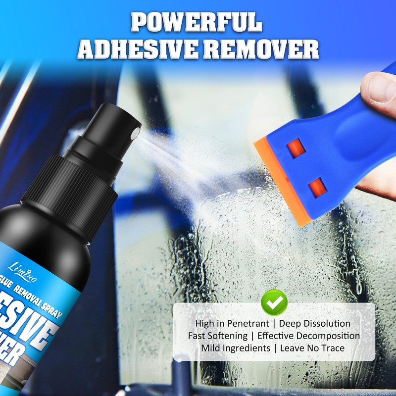 Adhesive Remover - 3.5oz*2 Surface Safe Rapid Glue Remover with