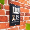 Custom Signs Solar Illuminated Modern Anthracite House Number Sign 24cm