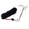MHDMAG Grappling Hook with 65FT Nylon Rope, Anchor Hook Carabiner Climbing with 3-Claw Stainless Steel Hooks for Anchor Retrieving, Outdoor Hiking, Tree Limb Removal (Big Grappling Hook with Rope)